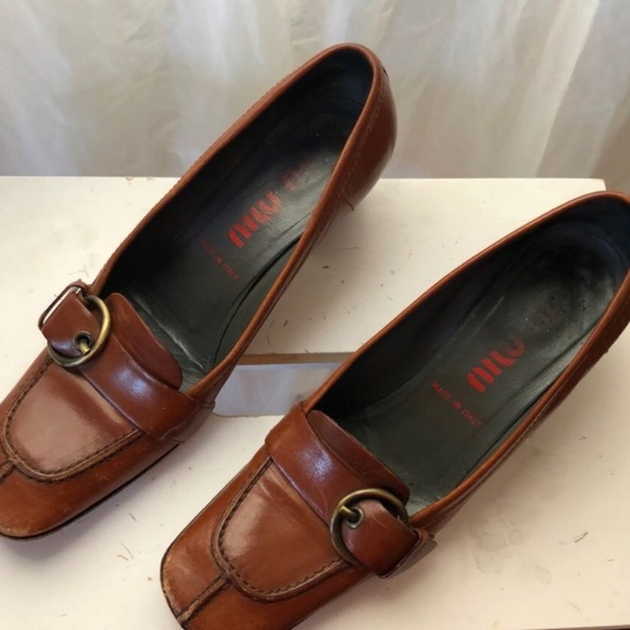 Miu Miu Brown Loafers size 37 - Picture 2 of 4